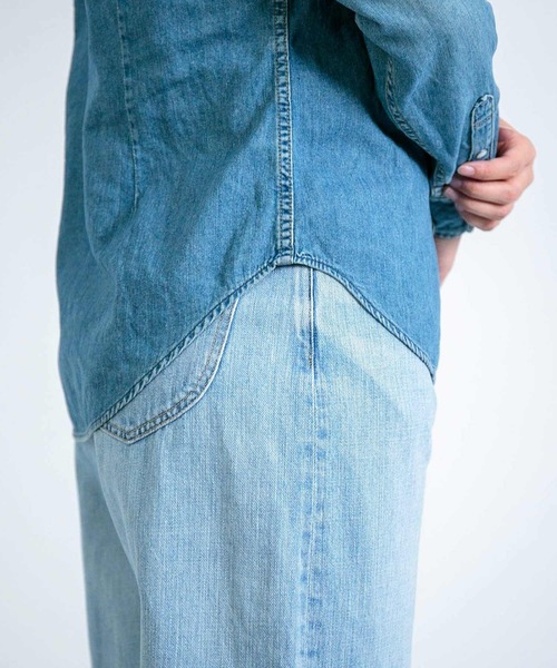 D.M.G.（ドミンゴ）の「[D.M.G / ディーエムジー] 6ozデニム ウエスタンシャツ（シャツ/ブラウス・レディース・ライトインディゴブルー・3/2）」の8枚目の写真