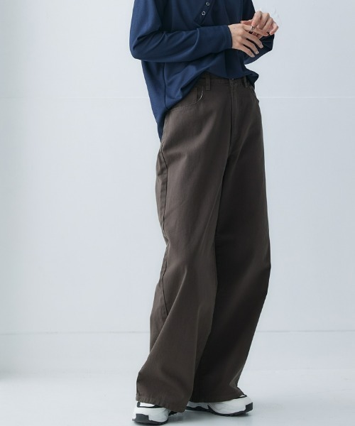Soiunique（スワユニーク）の「綿１００％超ゆったりツイルワイドパンツ ［Soiunique］（その他パンツ・レディース・レッド/グリーン/モカ・LL/L/M）」の21枚目の写真
