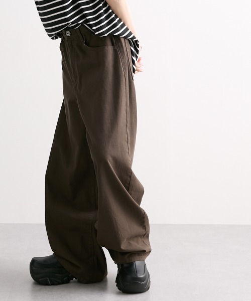 Soiunique（スワユニーク）の「綿１００％超ゆったりツイルワイドパンツ ［Soiunique］（その他パンツ・レディース・レッド/グリーン/モカ・LL/L/M）」の13枚目の写真