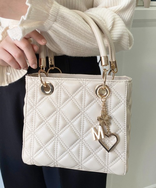 セール】オリジナルチャーム付き2WAYキルティングバッグ（ショルダー