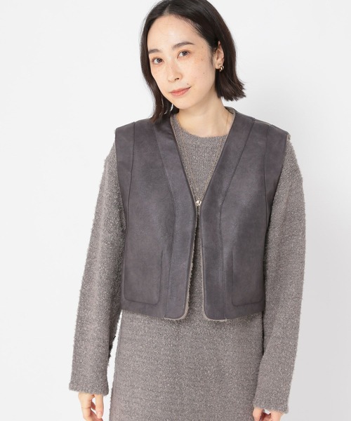 セール】リバーシブルショートベスト（ベスト）｜studio CLIP