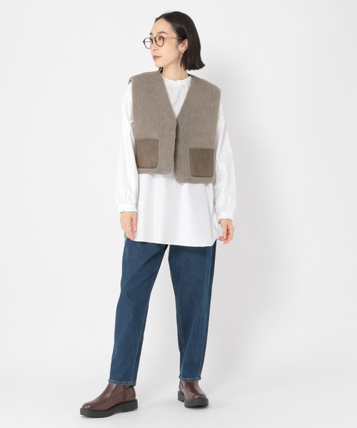 セール】リバーシブルショートベスト（ベスト）｜studio CLIP