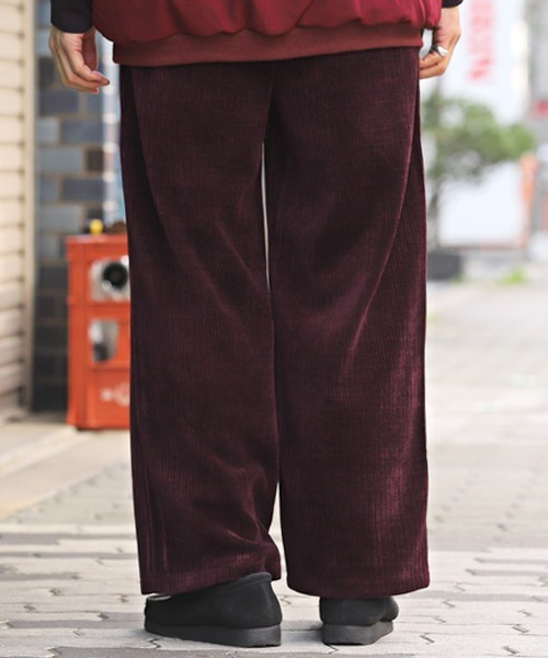 LUXSTYLE(ラグスタイル)の「コーデュロイワイドイージーパンツ(その他パンツ・メンズ・ブラウン/ワインレッド/チャコールグレー/ブラック・L/M)」の5枚目の写真