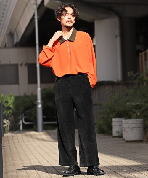 LUXSTYLE(ラグスタイル)の「コーデュロイワイドイージーパンツ(その他パンツ・メンズ・ブラウン/ワインレッド/チャコールグレー/ブラック・L/M)」の7枚目の写真