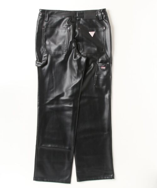 セール】GUESS GO RAYMOND PU CARPENTER PANT 合成皮革 ワイド