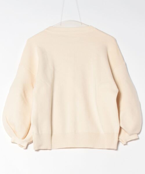 Sawa a la mode(サワアラモード)の「パールが連なるふんわり袖ニットカーディガン(ニット/セーター・レディース・ピンク/オフホワイト/ブルー/ブラック・FREE)」の5枚目の写真