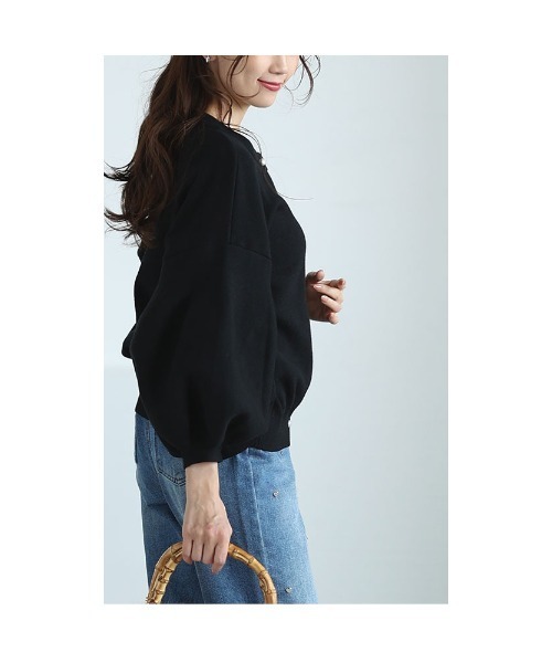 Sawa a la mode(サワアラモード)の「パールが連なるふんわり袖ニットカーディガン(ニット/セーター・レディース・ピンク/オフホワイト/ブルー/ブラック・FREE)」の21枚目の写真