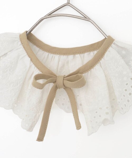 p.premier（ピードットプルミエ）の「おめかしフリルワンピースロンパス&レースつけ衿セット（ロンパース・キッズ・アイボリー/ベージュ・70/80）」の5枚目の写真