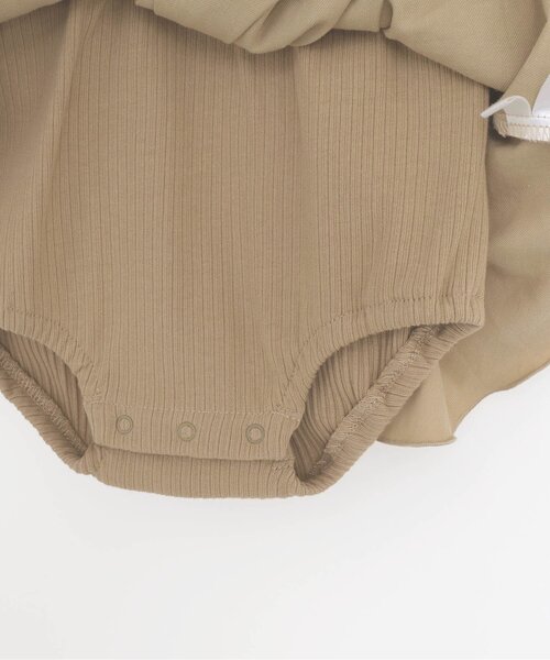 p.premier（ピードットプルミエ）の「おめかしフリルワンピースロンパス&レースつけ衿セット（ロンパース・キッズ・アイボリー/ベージュ・70/80）」の12枚目の写真