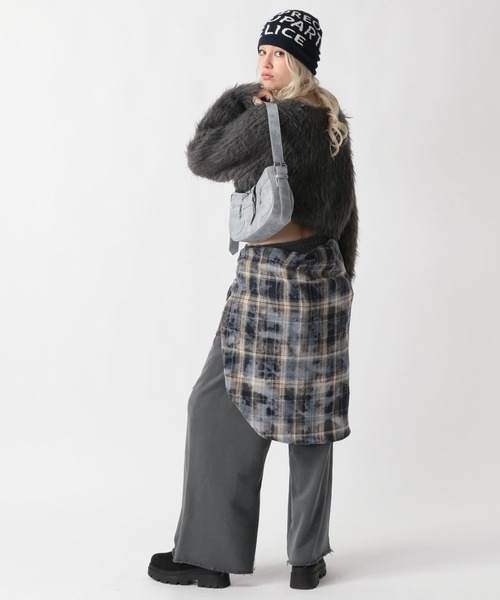 FOREVER 21（フォーエバー トゥエンティーワン）の「【2025SS】スプレー加工スウェットワイドパンツ（スウェットパンツ・レディース・ブラック/カーキ/グレー・SMALL/MEDIUM）」の12枚目の写真