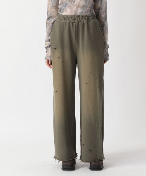 FOREVER 21（フォーエバー トゥエンティーワン）の「【2025SS】スプレー加工スウェットワイドパンツ（スウェットパンツ・レディース・ブラック/カーキ/グレー・SMALL/MEDIUM）」の20枚目の写真