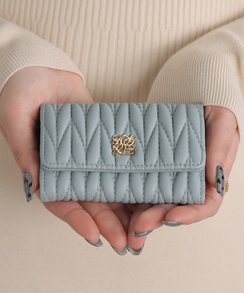 ALTROSE（アルトローズ）の「キーケース 鍵 鍵入れ キルト ロージア（キーケース/キーアクセサリー・レディース・グレイッシュベージュ/アイボリー/ブラック/ブルー/ピンク/ライトグリーン/ライトイエロー/グレー・FREE）」の6枚目の写真