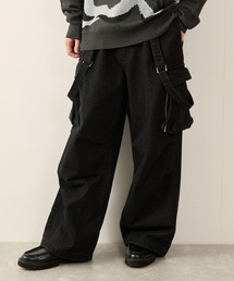 JUNRED | ワイドデニムサスペンダーカーゴパンツ(カーゴパンツ)