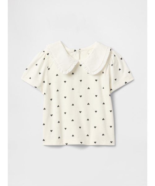 GAP（ギャップ）の「ラッフルフリルカラートップス (幼児・ベビー)（Tシャツ/カットソー・キッズ・オフホワイト/ブラック/ピンク・100cm/80ｃｍ/95cm/110cm/90cm/105cm）」の2枚目の写真