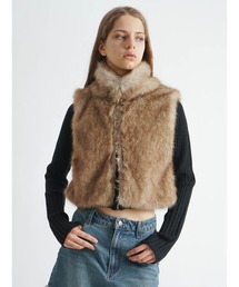 DOUBLE ZIP FUR VEST