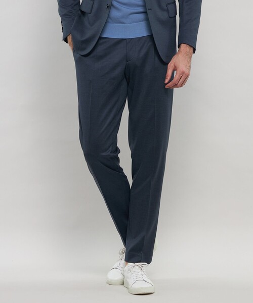 MACKINTOSH LONDON(マッキントッシュ ロンドン)の「【FLEX JERSEY】ハイゲージジャカードグレンチェックセットアップパンツ(スラックス・メンズ・ブルー系その他7/グレー系その他2・36/40/38/42)」の2枚目の写真
