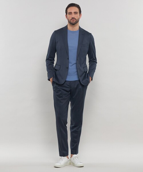 MACKINTOSH LONDON(マッキントッシュ ロンドン)の「【FLEX JERSEY】ハイゲージジャカードグレンチェックセットアップパンツ(スラックス・メンズ・ブルー系その他7/グレー系その他2・36/40/38/42)」の4枚目の写真
