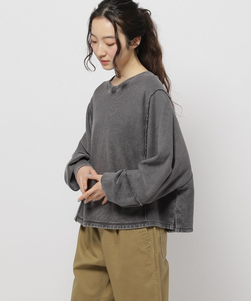 niko and...（ニコアンド）の「リメイクハギ裏毛プルオーバー（スウェット・レディース・ブルー/グレー/イエロー/チャコール・MEDIUM/LARGE）」の19枚目の写真