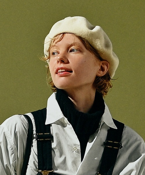 LAULHERE(ロレール)の「AUTHENTIC/オーセンティック(ハンチング/ベレー帽・レディース・ライトグレー/ブラック/ネイビー/レッド/オフホワイト/ブルー/ライトカーキ/ブラック系その他/ダークブルー/パープル系その他/ライトベージュ/ダークオレンジ・FREE)」の2枚目の写真