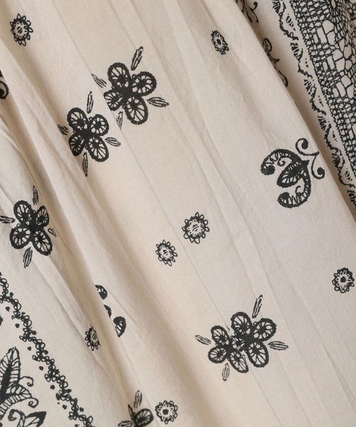 CRAFT STANDARD BOUTIQUE(クラフトスタンダードブティック)の「【追加】パネル柄ウエスト切り替えボリュームワンピース ◆(ワンピース・レディース・チャコールグレー/ブルー/ライトベージュ/ライトグリーン・FREE)」の14枚目の写真