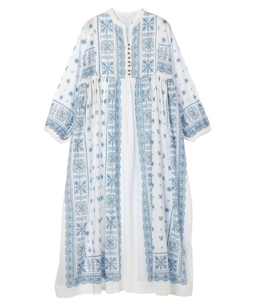 CRAFT STANDARD BOUTIQUE(クラフトスタンダードブティック)の「【追加】パネル柄ウエスト切り替えボリュームワンピース ◆(ワンピース・レディース・チャコールグレー/ブルー/ライトベージュ/ライトグリーン・FREE)」の17枚目の写真