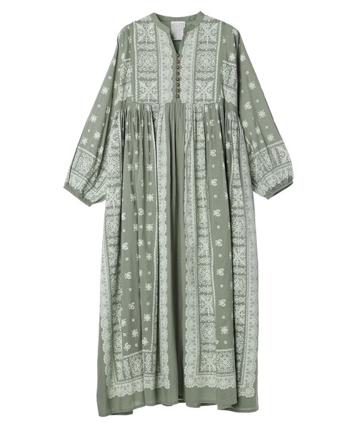 CRAFT STANDARD BOUTIQUE(クラフトスタンダードブティック)の「【追加】パネル柄ウエスト切り替えボリュームワンピース ◆(ワンピース・レディース・チャコールグレー/ブルー/ライトベージュ/ライトグリーン・FREE)」の18枚目の写真