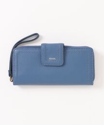 フォッシル クラッチバッグ レディース レザー ブルー SWL2903427