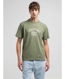 ガーメントダイ スラブジャ-ジープリントTシャツ