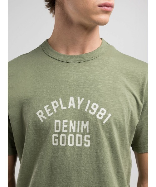 REPLAY（リプレイ）の「ガーメントダイ スラブジャ－ジープリントＴシャツ（Tシャツ/カットソー・メンズ・アーミー/ダークブラック・MEDIUM/LARGE/X-LARGE/SMALL）」の4枚目の写真