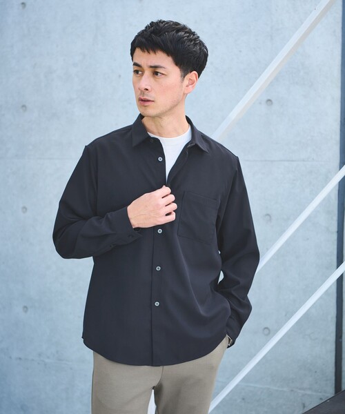 【green label relaxing】ドレープ リラックス 長袖 シャツ green label relaxing（グリーンレーベルリラクシング）の