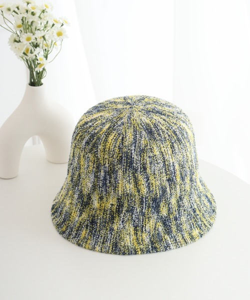 Sense of Grace（センスオブグレース）の「マルチカラー　ニットサーモバケットハット（ハット・レディース・ブラック/ネイビー/オレンジ/イエロー・FREE）」の3枚目の写真