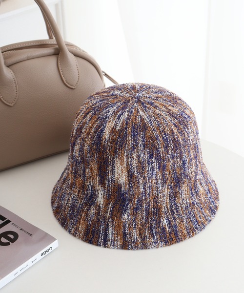 Sense of Grace（センスオブグレース）の「マルチカラー　ニットサーモバケットハット（ハット・レディース・ブラック/ネイビー/オレンジ/イエロー・FREE）」の5枚目の写真