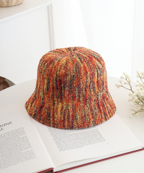 Sense of Grace（センスオブグレース）の「マルチカラー　ニットサーモバケットハット（ハット・レディース・ブラック/ネイビー/オレンジ/イエロー・FREE）」の9枚目の写真