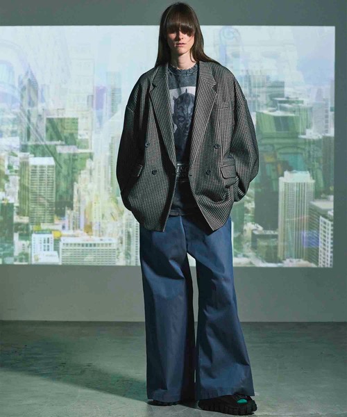 MAISON SPECIAL（メゾンスペシャル）の「《UNISEX》120/2/2 Suvin Cotton Gabardine Wide Pants/スビンコットンギャバジンワイドパンツ【MAISON SPECIAL/メゾンスペシャル】（その他パンツ・メンズ・チャコールグレー/ブラック/ブルー/ダークブルー・2/1/0）」の8枚目の写真