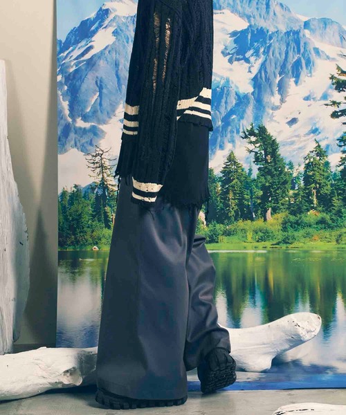 MAISON SPECIAL（メゾンスペシャル）の「《UNISEX》120/2/2 Suvin Cotton Gabardine Wide Pants/スビンコットンギャバジンワイドパンツ【MAISON SPECIAL/メゾンスペシャル】（その他パンツ・メンズ・チャコールグレー/ブラック/ブルー/ダークブルー・2/1/0）」の12枚目の写真
