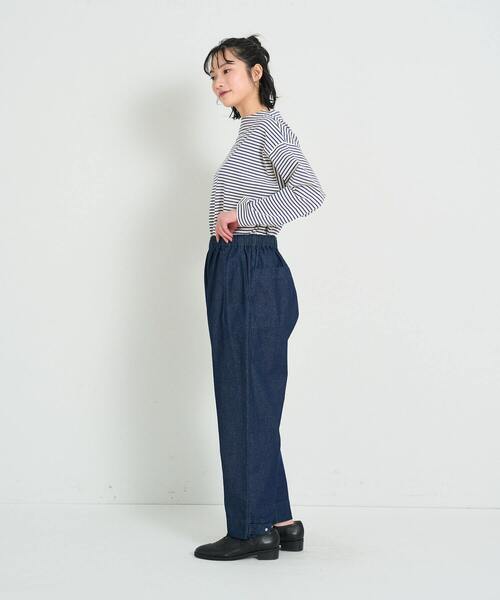 conges payes ADIEU TRISTESSE（コンジェ ペイエ アデュートリステス）の「【FAVE】サイドポケットイージーパンツ（その他パンツ・レディース・カーキ/ライトインディゴブルー/インディゴブルー/ブラック・38）」の17枚目の写真