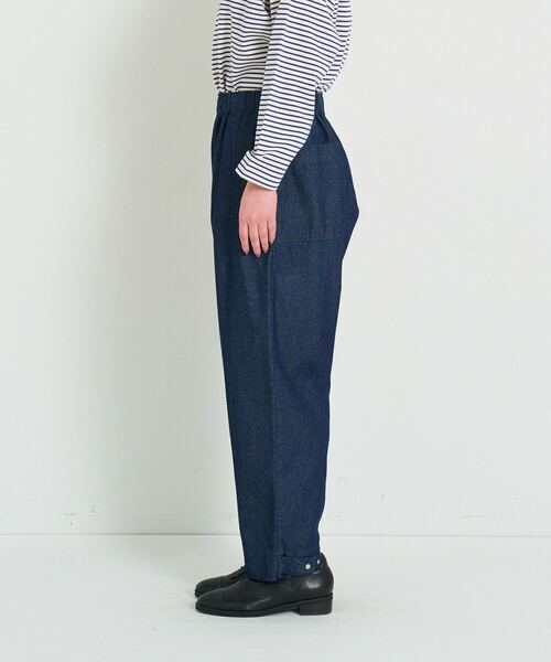 conges payes ADIEU TRISTESSE（コンジェ ペイエ アデュートリステス）の「【FAVE】サイドポケットイージーパンツ（その他パンツ・レディース・カーキ/ライトインディゴブルー/インディゴブルー/ブラック・38）」の14枚目の写真