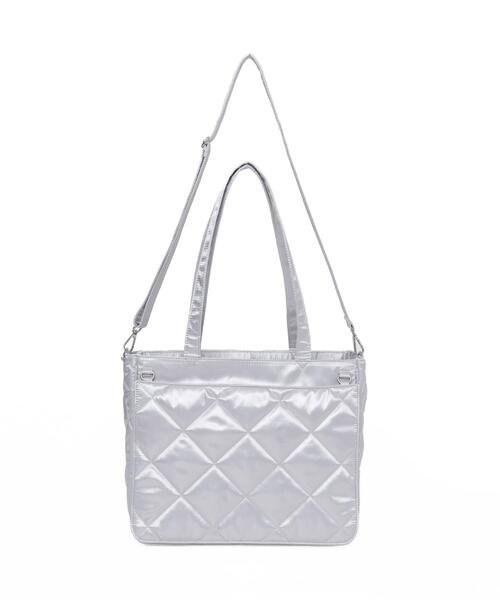 WEGO（ウィゴー）の「WEGO/ときめき魔法フラップ痛バッグ【Sサイズ】（トートバッグ・レディース・シルバー/ワイン/ピンク/ネイビー/ホワイト/サックスブルー/ブラック・FREE）」の7枚目の写真