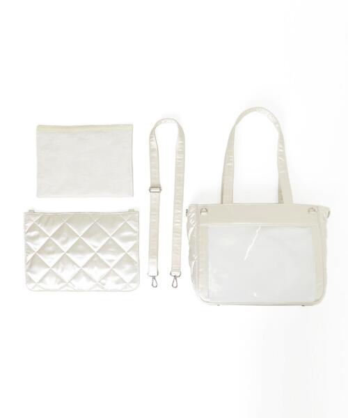 WEGO（ウィゴー）の「WEGO/ときめき魔法フラップ痛バッグ【Sサイズ】（トートバッグ・レディース・シルバー/ワイン/ピンク/ネイビー/ホワイト/サックスブルー/ブラック・FREE）」の10枚目の写真