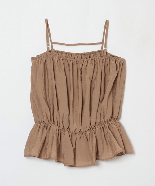 G.V.G.V.(ジーヴィージーヴィー)の「GATHERING CAMI TOP(キャミソール・レディース・ブラック/ブラウン・ONE SIZE)」の12枚目の写真