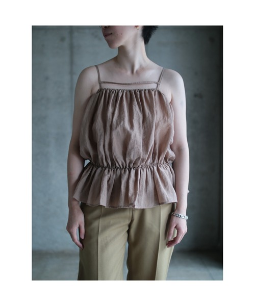 G.V.G.V.(ジーヴィージーヴィー)の「GATHERING CAMI TOP(キャミソール・レディース・ブラック/ブラウン・ONE SIZE)」の18枚目の写真