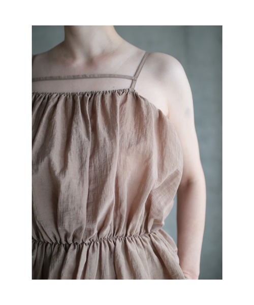 G.V.G.V.(ジーヴィージーヴィー)の「GATHERING CAMI TOP(キャミソール・レディース・ブラック/ブラウン・ONE SIZE)」の15枚目の写真