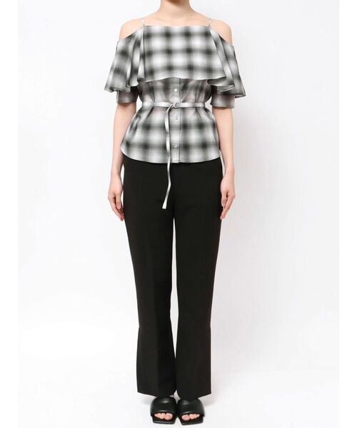 LAGUNAMOON（ラグナムーン）の「オンブレチェックオフショルダーブラウス（シャツ/ブラウス・レディース・ブラック/ベージュ/ピンク・FREE）」の17枚目の写真