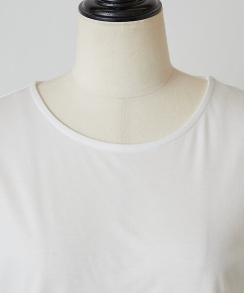 BEARDSLEY（ビアズリー）の「チェックチュールスリーブTシャツ（Tシャツ/カットソー・レディース・ホワイト/ブラック・FREE）」の5枚目の写真