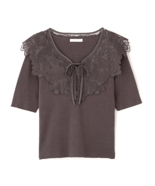 PROPORTION BODY DRESSING(プロポーションボディドレッシング)の「ケープ風レース付きニット / 1215170309(ニット/セーター・レディース・ブルー/ホワイト系その他/ダークグレー・FREE)」の22枚目の写真