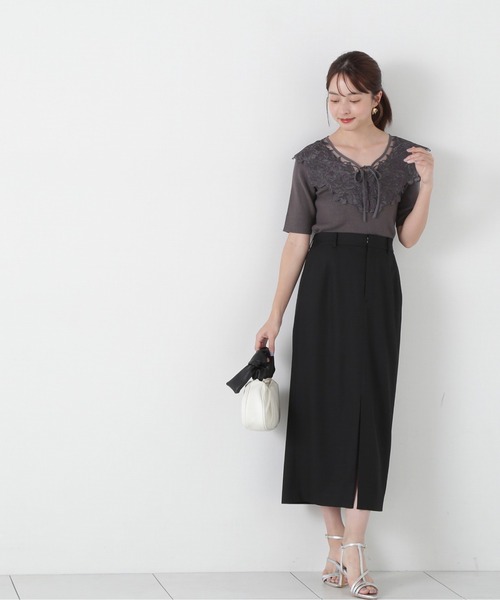 PROPORTION BODY DRESSING(プロポーションボディドレッシング)の「ケープ風レース付きニット / 1215170309(ニット/セーター・レディース・ブルー/ホワイト系その他/ダークグレー・FREE)」の13枚目の写真