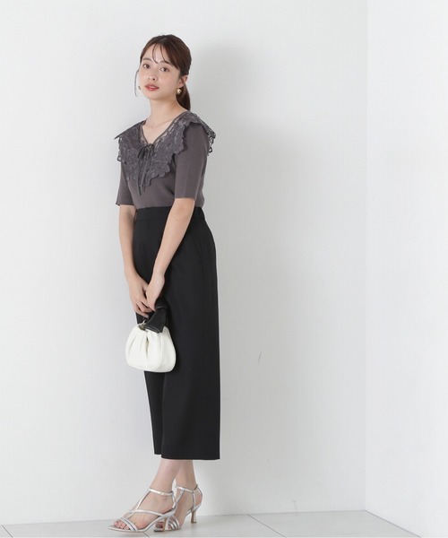 PROPORTION BODY DRESSING(プロポーションボディドレッシング)の「ケープ風レース付きニット / 1215170309(ニット/セーター・レディース・ブルー/ホワイト系その他/ダークグレー・FREE)」の16枚目の写真