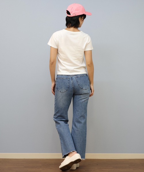 ムラサキスポーツ(ムラサキスポーツ)の「RIKKA FEMME/リッカファム Tシャツ ヘンリーネックTシャツ RF25SS12(Tシャツ/カットソー・レディース・ブラック/ホワイト・S/M/M/L)」の8枚目の写真
