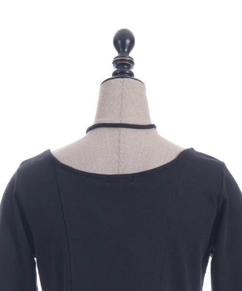 axes femme（アクシーズファム）の「チョーカー付コルセット風プルオーバー（Tシャツ/カットソー・レディース・チャコール/ベージュ/ブラック・FREE）」の18枚目の写真