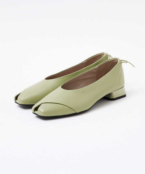 Au BANNISTER（オゥバニスター）の「ピープトゥリボン ソフトシューズ（パンプス・レディース・ブラック/オレンジ/グリーン/アイボリー・37/38/36/35/39）」の17枚目の写真